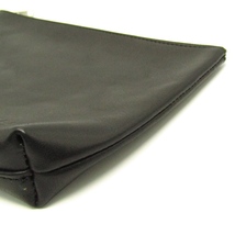 MHL. エムエイチエル ポーチ BASIC LEATHER POUCH L ベーシックレザー 天ファスナー 牛革 ブラック 黒 24003068_画像4