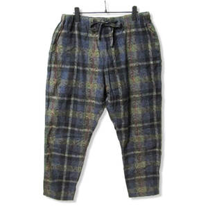 SOUTH2 WEST8 サウスツーウエストエイト チェック イージーパンツ IN870 String Slack Pant ネイビー S 27106102