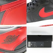 美品 NIKE ナイキ 27.5cm AIR JORDAN 1 RETRO BRED 136066-061 2001年製 エアジョーダン1 復刻 ブレッド レッド 22000808_画像7