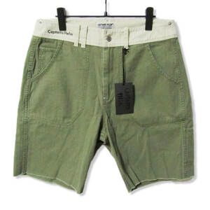 未使用 CAPTAINS HELM キャプテンズヘルム カットオフ ワークショーツ CH23-SS-P09 CUT-OFF WORK SHORTS オリーブ M タグ付き 27106109