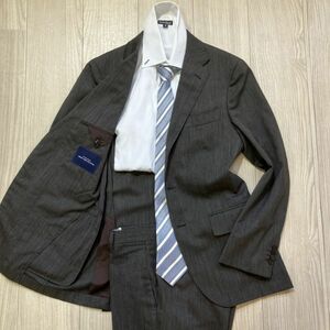  United Arrows [ finest quality. excellent article ]UNITED ARROWS suit 44(M degree ) setup men's dark gray stripe 