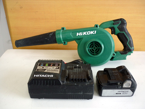 HiKOKI 充電式 コードレスブロワー RB18DC バッテリ1個付き 充電器付き ハイコーキ 送風 吹き飛ばし作業 3段階切り替え リチウムイオン電池