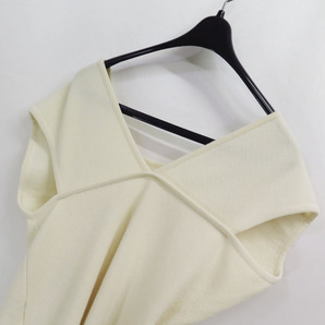 1987 COMME des GARCONS SQUARE NECK ASYMMETRIC KNIT TOP VINTAGE 80s コムデギャルソン スクエアネック アシンメトリー ニット トップの画像4