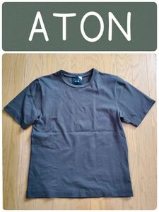 ATON エイトン半袖カットソー Tシャツ ブラウン系 02 レディース