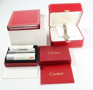 ★Cartier カルティエ マスト21 1340 クオーツ レディース 腕時計 箱ケース一式 お手入れセット 2コマ 紙袋付き 2412-TE