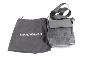 EMPORIO ARMANI エンポリオアルマーニ ポシェット ブラック ショルダーバッグ 斜め掛け かばん 保存袋付き 2225-TE