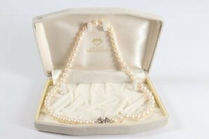 本真珠 真珠 パール ネックレス 留め具 SILVER 約7.5-8.0mm珠 レディース ケース付き 2241-TE