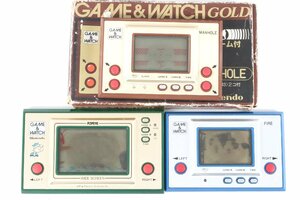 [3 point ]Nintendo GAME&WATCH Game & Watch MANHOLE/FIRE/POPEYE box attaching equipped set sale 2350-TE