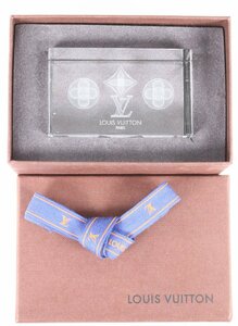 LOUIS VUITTON Louis Vuitton монограмма crystal пресс-папье коробка лента имеется 2351-TE