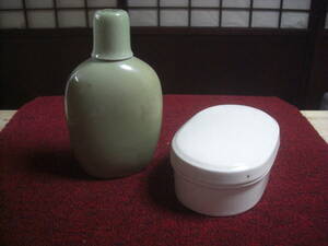 レトロ　陶器製　弁当箱　水筒　ジャンク　bl20