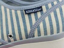 新品 KISSA SPORT キサスポーツ KS8446 ブルー ストライプ 22.5cm 厚底 ウェッジソール スニーカー_画像5