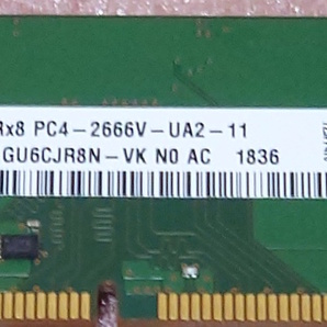 ○SK hynix HMA81GU6CJR8N-VK *PC4-21300/DDR4-2666/PC4-2666V 288Pin DDR4 UDIMM 8GB 動作品の画像3