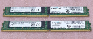 ●Crucial CT8G4VFS4213 2枚セット *PC4-17000/DDR4-2133 Micronチップ ECC REG/Registered 288Pin VLP DDR4 RDIMM 16GB(8GB x2) 動作品