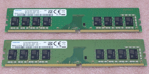 ■Samsung M378A1K43CB2-CTD 2枚セット *PC4-21300/DDR4-2666/PC4-2666V 288Pin DDR4 UDIMM 16GB(8GB x2) 動作品