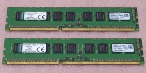 ●Kingston KVR16E11/8 2枚セット *PC3-12800E/DDR3-1600 ECC Unbuffered DDR3 UDIMM 16GB(8GB x2) 動作品