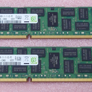 ☆Samsung M393B1K70DH0-CK0 2枚セット *PC3-12800R/DDR3-1600 ECC REG/Registered 240Pin DDR3 RDIMM 16GB(8GB x2) 動作品