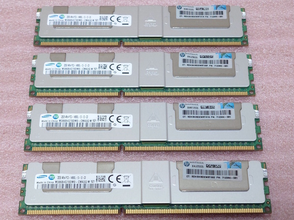 ◎Samsung M386B4G70DM0-CMA3Q 4枚セット *PC3-14900L/DDR3-1866 ECC LoadReduced 240Pin DDR3 LRDIMM 128GB(32GB x4) 動作品