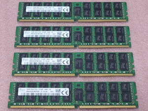 ∠SK hynix HMA42GR7MFR4N-TF 4枚セット *PC4-17000/DDR4-2133/PC4-2133P ECC REG/Registered 288Pin DDR4 RDIMM 64GB(16GB x4) 動作品