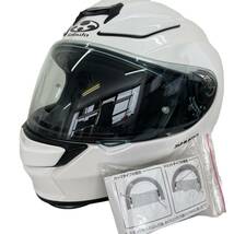 【美品】 OGK KABUTO オージーケーカブト SHUMA フルフェイスヘルメット 白系 ホワイト系 XLサイズ 8496-100_画像1