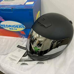 【即決】 NEORIDERS MA14 フルフェイスヘルメット　※ミラーシールド付き Lサイズ ブラック系 黒系 8347-100