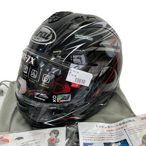 【未使用品】 Arai アライ RX-7X RADICAL ラジカル フルフェイスヘルメット 黒系 ブラック系 Mサイズ 8696-100