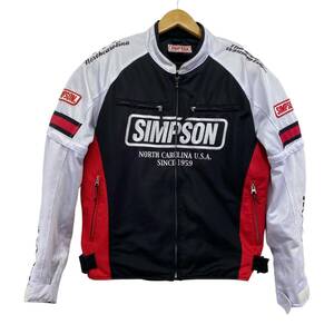 【即決】 SIMPSON シンプソン 2WAYメッシュジャケット 　白系/黒系/赤系　ホワイト系/ブラック系/レッド系　Lサイズ　8786-100