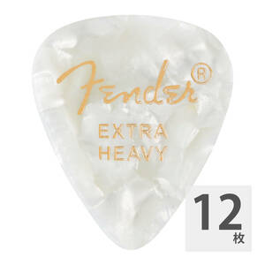 フェンダー ギターピック 12枚 セット エクストラヘビー 351 Shape Premium Picks Extra Heavy White Moto Fender