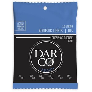 ダルコ 弦 アコギ弦 12弦 Darco D200 Acoustic Phospher Bronze Light 12弦用アコースティックギター弦 フォスファーブロンズ