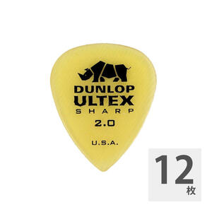 ギターピック12枚 セット 2.00mm ジムダンロップ 433R ULTEX SHARP JIM DUNLOP ジムダン