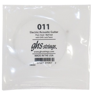 GHS 011 Singles Plain Steel Strings.011 guitar for rose string guitar string loose sale 