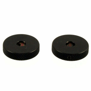 ALLPARTS オールパーツ MK-3155-003 Black Roller Knob Set (Qty 2)ジャズマスター用メタルローラーノブ 2個セット