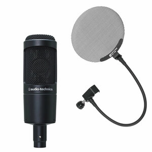 AUDIO-TECHNICA オーディオテクニカ AT2035 コンデンサーマイク 金属製ポップフィルター付きセット オーテク