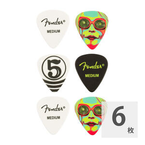 フェンダー ギターピック 6枚 セット ミディアム John 5 Capsule Collection 351 Celluloid Picks ジョン5 Fender