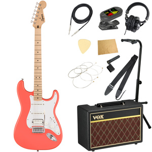 エレキギター 入門セット スクワイヤー ストラト Sonic Stratocaster HSS MN TCO VOXアンプ付き 11点セット Squier ギター 初心者セット