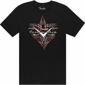 Fender® Custom Shop Pinstripe T-Shirt Black Mサイズ Tシャツ 〈フェンダーカスタムショップ〉