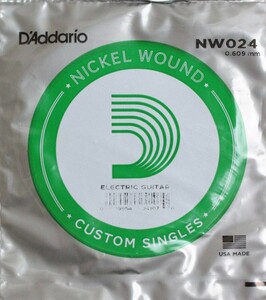  D'Addario электрогитара струна роза NW024 1 шт. мера :024 гитара струна продажа по отдельности D'Addario