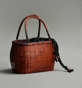  bargain sale! nature handmade natural material bamboo. basket storage bag shopping back handbag 