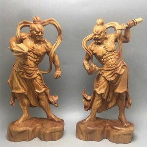  tree carving * total Buxus microphylla material tree carving Buddhist image Buddhism fine art precise skill gold Gou power . image .. hand finishing goods 