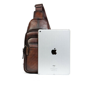 ボディバッグ 本革 メンズバッグ レザー 大容量 ワンショルダーバッグ 9.7インチ iPad対応 多機能 斜め掛けバッグ 自転車 カジュアル 鞄の画像8