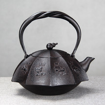 「龍生九子」鋳鉄製鉄瓶 提梁鉄瓶 手作り コーティングなし 老鉄瓶 やかんを沸かす お茶の道具 ティーポット1.3L_画像2
