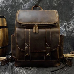  special selection * casual combined use sak men's leather backpack retro commuting going to school rucksack popularity outdoor 