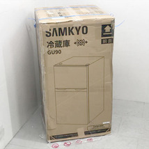 C6492YO 【未使用品】2ドア 冷凍冷蔵庫 95L 小型 SAMKYO GU90 冷凍庫 耐熱天板 左右開き対応 コンパクト家電 キッチン_画像2