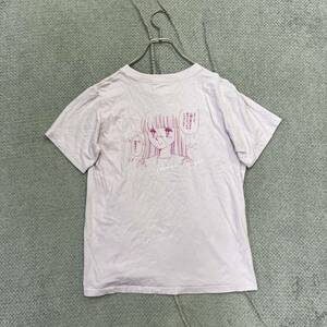 1円スタート! （20）UNIQLO UT ユニクロ ときめきトゥナイト 半袖Tシャツ サイズM ピンク コットン プリント レディース トップス 最落なし