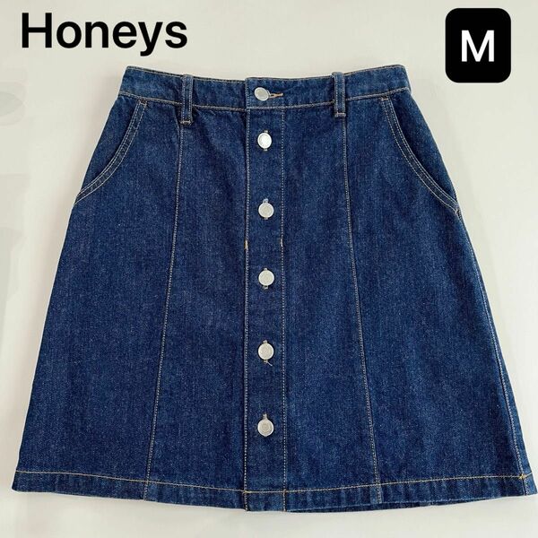 【Honeys】デニムスカート ネイビー M