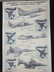 ヤフオク H 超貴重 冷戦ロシア軍 兵士 教育用 航空機 戦闘機 固定翼 ポスター mil