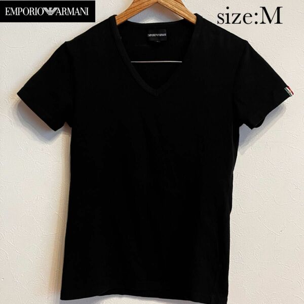 【複数割】エンポリオアルマーニ　EMPORIO ARMANI 半袖Tシャツ　黒M