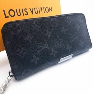 LOUIS VUITTON 現行未使用に近いモノグラム エクリプス ジッピーウォレット ヴェルティカル 長財布 ラウンドファスナーRFID搭載