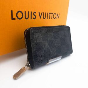 LOUIS VUITTON 最高級美品ダミエ グラフィット ジッピーコインパース コインケース 小銭入れ ラウンドファスナーラウンドジップ