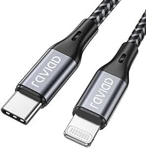 RAVIAD USB C ライトニングケーブル 【2M/MFi 認証】 iPhone 充電ケーブル 急速充電 データ転送 高耐