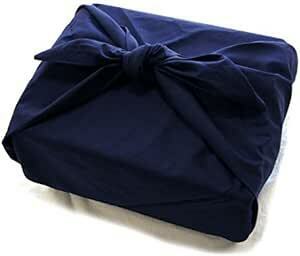  cotton Broad plain large size furoshiki navy blue made in Japan ( four width approximately 126cm
